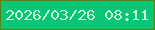文字の大きさ：2、枠の色：53840d、背景の色：0bc576、文字の色：c6fcd3 無料ブログパーツのブログ時計