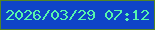 文字の大きさ：5、枠の色：538525、背景の色：0f44c8、文字の色：56f5ac 無料ブログパーツのブログ時計