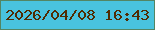文字の大きさ：4、枠の色：538563、背景の色：49c3de、文字の色：502c02 無料ブログパーツのブログ時計