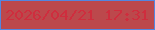 文字の大きさ：1、枠の色：5386e0、背景の色：bc484c、文字の色：cf2d3e 無料ブログパーツのブログ時計