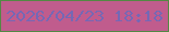 文字の大きさ：2、枠の色：538844、背景の色：c05c8d、文字の色：7568b5 無料ブログパーツのブログ時計