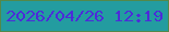 文字の大きさ：3、枠の色：53884a、背景の色：239ca0、文字の色：4c2bd9 無料ブログパーツのブログ時計