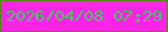 文字の大きさ：4、枠の色：538911、背景の色：fd23e9、文字の色：41cd59 無料ブログパーツのブログ時計