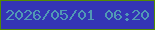 文字の大きさ：1、枠の色：538b01、背景の色：3434b5、文字の色：5198b5 無料ブログパーツのブログ時計
