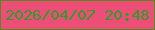 文字の大きさ：1、枠の色：538b1f、背景の色：ec4e78、文字の色：299e2b 無料ブログパーツのブログ時計