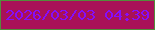 文字の大きさ：2、枠の色：538c3b、背景の色：a91158、文字の色：850efa 無料ブログパーツのブログ時計