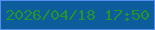 文字の大きさ：1、枠の色：538df1、背景の色：0d5d9d、文字の色：24942e 無料ブログパーツのブログ時計