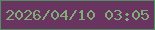 文字の大きさ：5、枠の色：538e62、背景の色：6a3460、文字の色：7fad78 無料ブログパーツのブログ時計