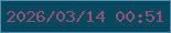 文字の大きさ：1、枠の色：538fad、背景の色：07485e、文字の色：8d557a 無料ブログパーツのブログ時計