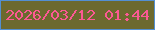 文字の大きさ：1、枠の色：538fd1、背景の色：6c692e、文字の色：fc5994 無料ブログパーツのブログ時計