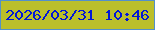 文字の大きさ：1、枠の色：5390ca、背景の色：bbbf2a、文字の色：0116d7 無料ブログパーツのブログ時計