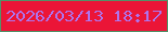 文字の大きさ：3、枠の色：539168、背景の色：eb1537、文字の色：af73ec 無料ブログパーツのブログ時計