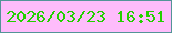 文字の大きさ：3、枠の色：539497、背景の色：febcfb、文字の色：23d000 無料ブログパーツのブログ時計