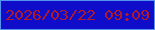 文字の大きさ：3、枠の色：5394f0、背景の色：100dca、文字の色：af192a 無料ブログパーツのブログ時計