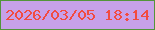 文字の大きさ：3、枠の色：53953a、背景の色：c7a1e9、文字の色：f24b41 無料ブログパーツのブログ時計