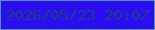文字の大きさ：1、枠の色：5395b8、背景の色：2c0cf1、文字の色：17427e 無料ブログパーツのブログ時計
