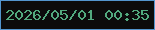 文字の大きさ：5、枠の色：5395cf、背景の色：0c0b0c、文字の色：52a97e 無料ブログパーツのブログ時計