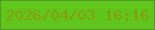 文字の大きさ：1、枠の色：539826、背景の色：61c61b、文字の色：869c0c 無料ブログパーツのブログ時計