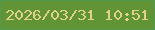 文字の大きさ：2、枠の色：539950、背景の色：609435、文字の色：e0d28d 無料ブログパーツのブログ時計