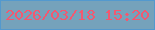 文字の大きさ：4、枠の色：5399ce、背景の色：75a2bb、文字の色：f25870 無料ブログパーツのブログ時計