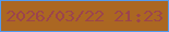 文字の大きさ：5、枠の色：539aef、背景の色：ab6722、文字の色：9c444d 無料ブログパーツのブログ時計