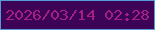 文字の大きさ：3、枠の色：539bd4、背景の色：3c0356、文字の色：a51f85 無料ブログパーツのブログ時計