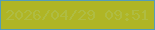 文字の大きさ：2、枠の色：539dba、背景の色：afb525、文字の色：afbc42 無料ブログパーツのブログ時計