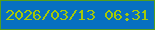 文字の大きさ：4、枠の色：539f1d、背景の色：0770c1、文字の色：a5c907 無料ブログパーツのブログ時計