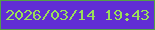 文字の大きさ：5、枠の色：53a047、背景の色：612dd4、文字の色：9adf59 無料ブログパーツのブログ時計