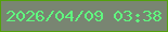 文字の大きさ：4、枠の色：53a10b、背景の色：798572、文字の色：60f87f 無料ブログパーツのブログ時計