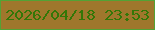 文字の大きさ：3、枠の色：53a235、背景の色：9f772c、文字の色：337707 無料ブログパーツのブログ時計