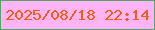 文字の大きさ：5、枠の色：53a469、背景の色：ffb4f7、文字の色：ed6014 無料ブログパーツのブログ時計