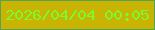 文字の大きさ：1、枠の色：53a552、背景の色：c9b403、文字の色：76fc31 無料ブログパーツのブログ時計