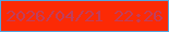 文字の大きさ：2、枠の色：53a5e1、背景の色：fc2a05、文字の色：c03e5d 無料ブログパーツのブログ時計