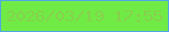 文字の大きさ：5、枠の色：53a6e5、背景の色：70eb46、文字の色：87d14d 無料ブログパーツのブログ時計