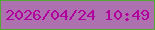 文字の大きさ：4、枠の色：53a934、背景の色：ad71af、文字の色：b1019c 無料ブログパーツのブログ時計