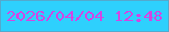文字の大きさ：1、枠の色：53a9ce、背景の色：2ed0fd、文字の色：d345e4 無料ブログパーツのブログ時計