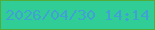 文字の大きさ：5、枠の色：53ab38、背景の色：31cd96、文字の色：41a1d5 無料ブログパーツのブログ時計