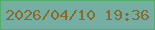 文字の大きさ：1、枠の色：53ab6c、背景の色：75afa3、文字の色：896b29 無料ブログパーツのブログ時計