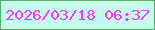 文字の大きさ：3、枠の色：53ac67、背景の色：c5fbed、文字の色：fc33fb 無料ブログパーツのブログ時計