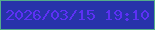 文字の大きさ：1、枠の色：53ad8b、背景の色：2733aa、文字の色：5d31f4 無料ブログパーツのブログ時計