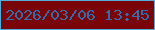 文字の大きさ：3、枠の色：53add6、背景の色：7a0509、文字の色：346baa 無料ブログパーツのブログ時計