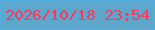 文字の大きさ：5、枠の色：53addf、背景の色：5da7cc、文字の色：fb365f 無料ブログパーツのブログ時計