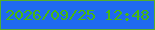 文字の大きさ：1、枠の色：53af2b、背景の色：1f6af0、文字の色：47b90e 無料ブログパーツのブログ時計