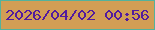 文字の大きさ：1、枠の色：53b29c、背景の色：d29e55、文字の色：521b9e 無料ブログパーツのブログ時計