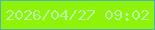 文字の大きさ：1、枠の色：53b3ae、背景の色：8ef309、文字の色：b9fea7 無料ブログパーツのブログ時計