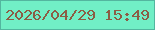 文字の大きさ：2、枠の色：53b69f、背景の色：71efc6、文字の色：8b5d45 無料ブログパーツのブログ時計