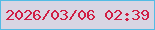 文字の大きさ：2、枠の色：53bbe4、背景の色：d8d5e3、文字の色：d01e44 無料ブログパーツのブログ時計