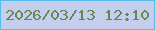 文字の大きさ：3、枠の色：53bdee、背景の色：c5cfed、文字の色：668654 無料ブログパーツのブログ時計