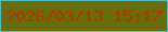 文字の大きさ：1、枠の色：53bebd、背景の色：696c0a、文字の色：ae3601 無料ブログパーツのブログ時計
